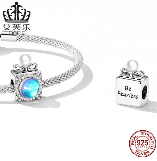 Avelle Sterling Silver s925 Exquisite Perfume Bottle Beaded Bracelet Shining Luxury Zircon Cosmetic Beads Accessories