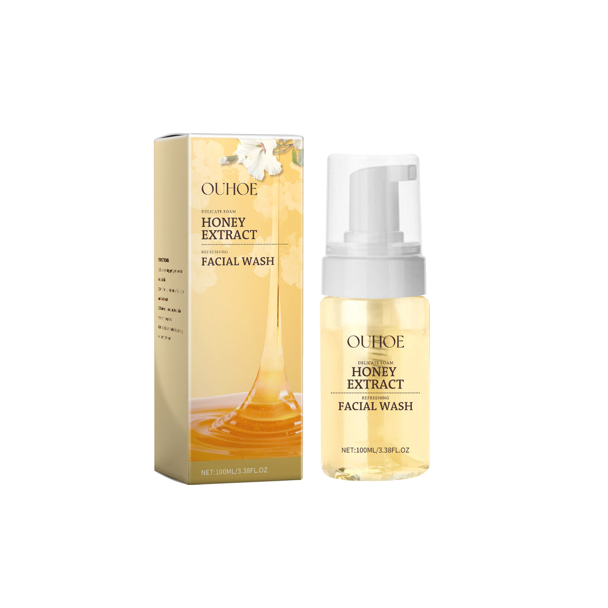 Gentle Honey Foam Cleanser, Gently Cleanses Skin, Hydrates And Refreshes Oil Control Foam Cleanser
