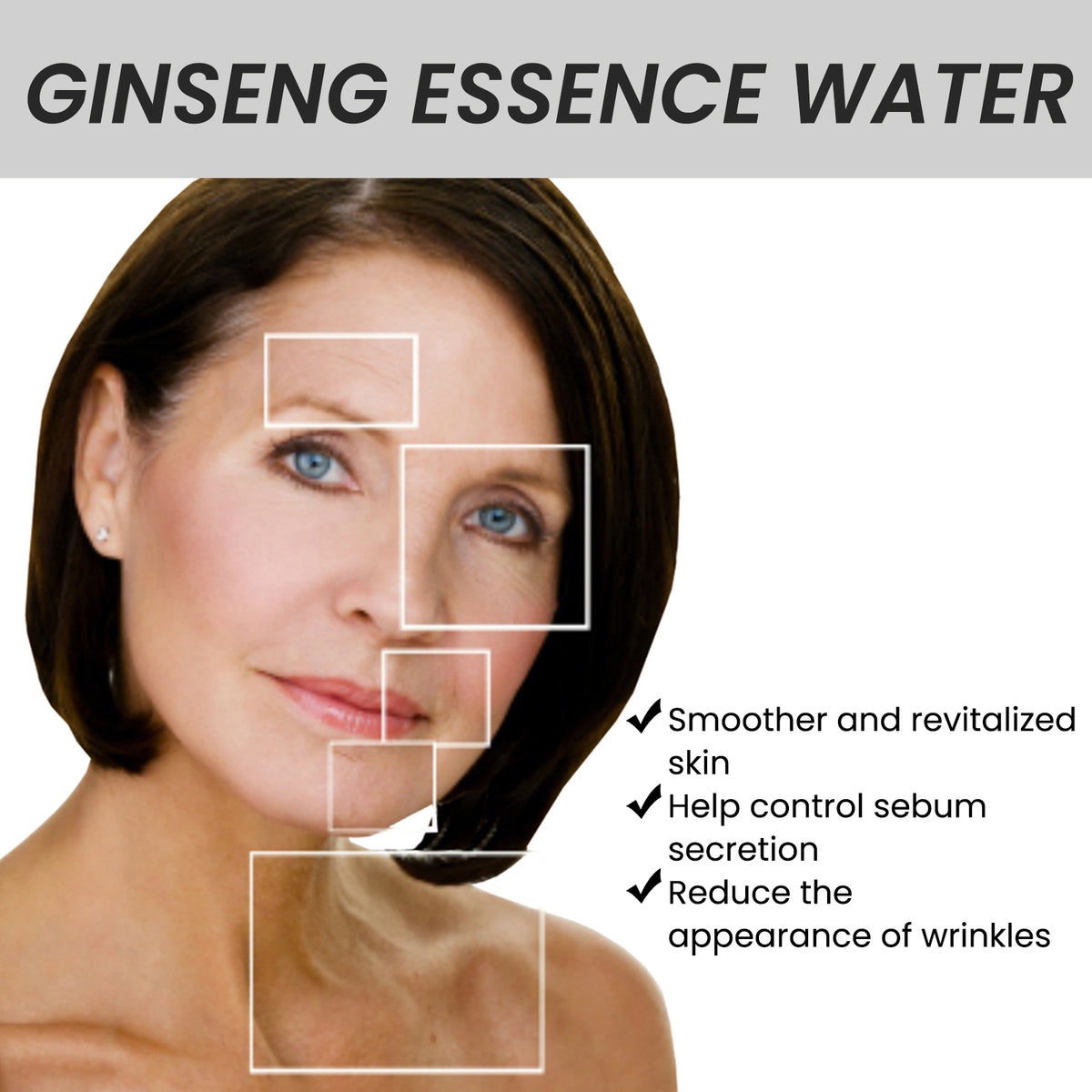 Ginseng Essence Water: Brightens The Complexion, Moisturizes And Repairs Dull Skin, Lightens Fine Lines, And Anti-Wrinkle Serum