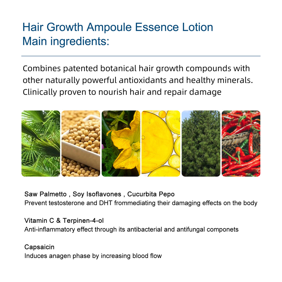 Hair Ampoule Serum For Dense, Volumizing, Moisturizing, Nourishing And Strengthening Hair