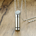 Vnox Minimalist Tube Urn Necklace for Men Women Stainless Steel Ashes Perfume Diffuser Vial Pendant Cremation Keepsake Jewelry