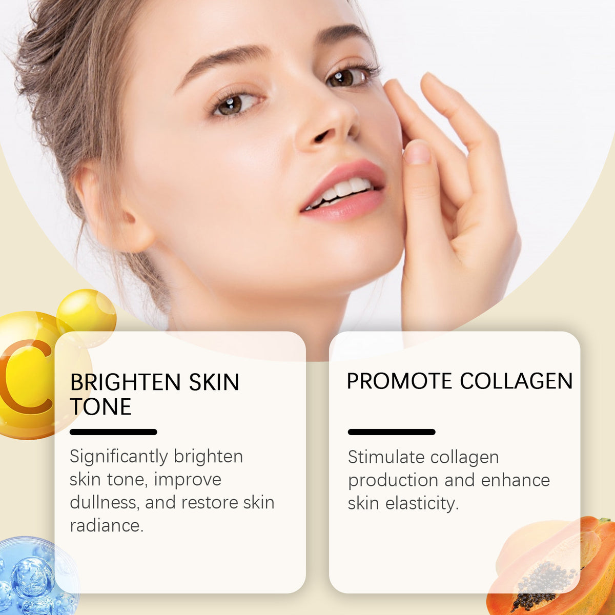West&Month Vitamin C Serum, Vitamin C Brightening And Darkening Face Gentle Moisturizing Serum