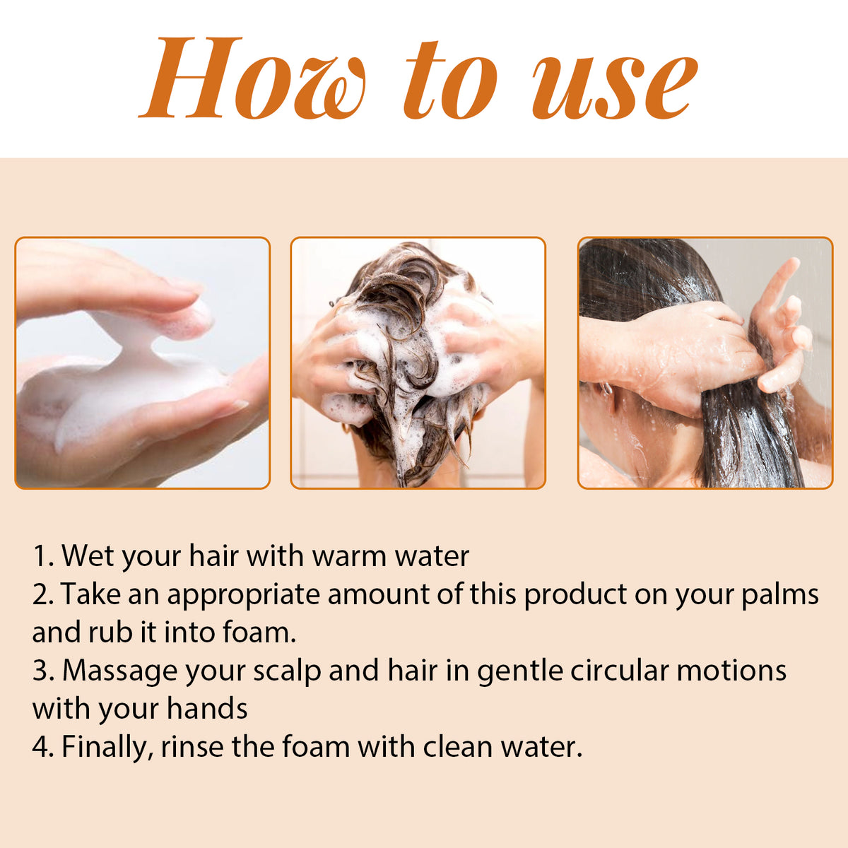 Horse Oil Shampoo Deep Cleaning Scalp Dandruff Control Oil Control Fluffy Hair Moisturizing Hair Care