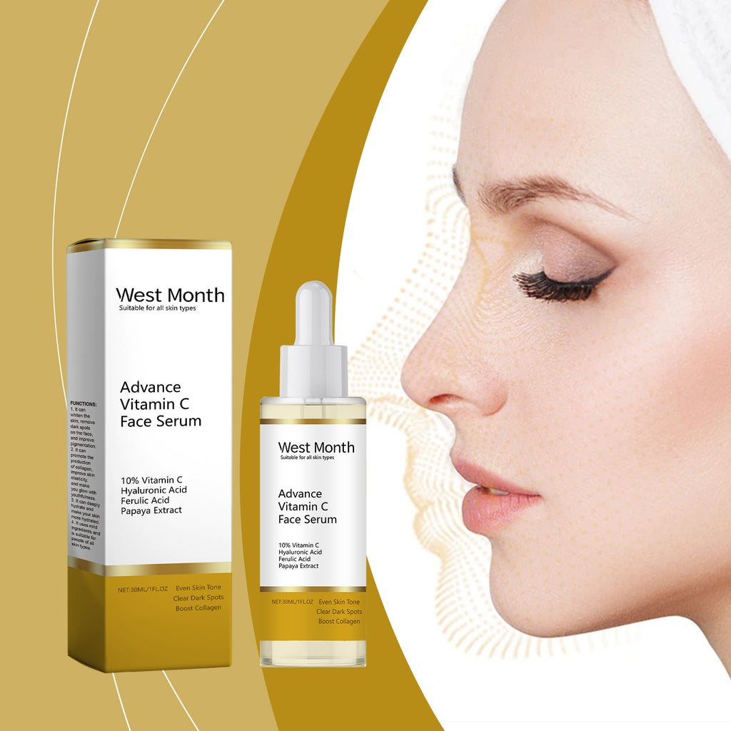West&Month Vitamin C Serum, Vitamin C Brightening And Darkening Face Gentle Moisturizing Serum