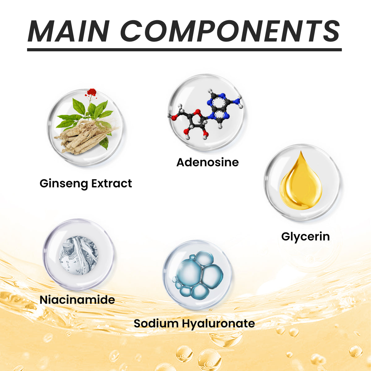 Ginseng Essence Water: Brightens The Complexion, Moisturizes And Repairs Dull Skin, Lightens Fine Lines, And Anti-Wrinkle Serum