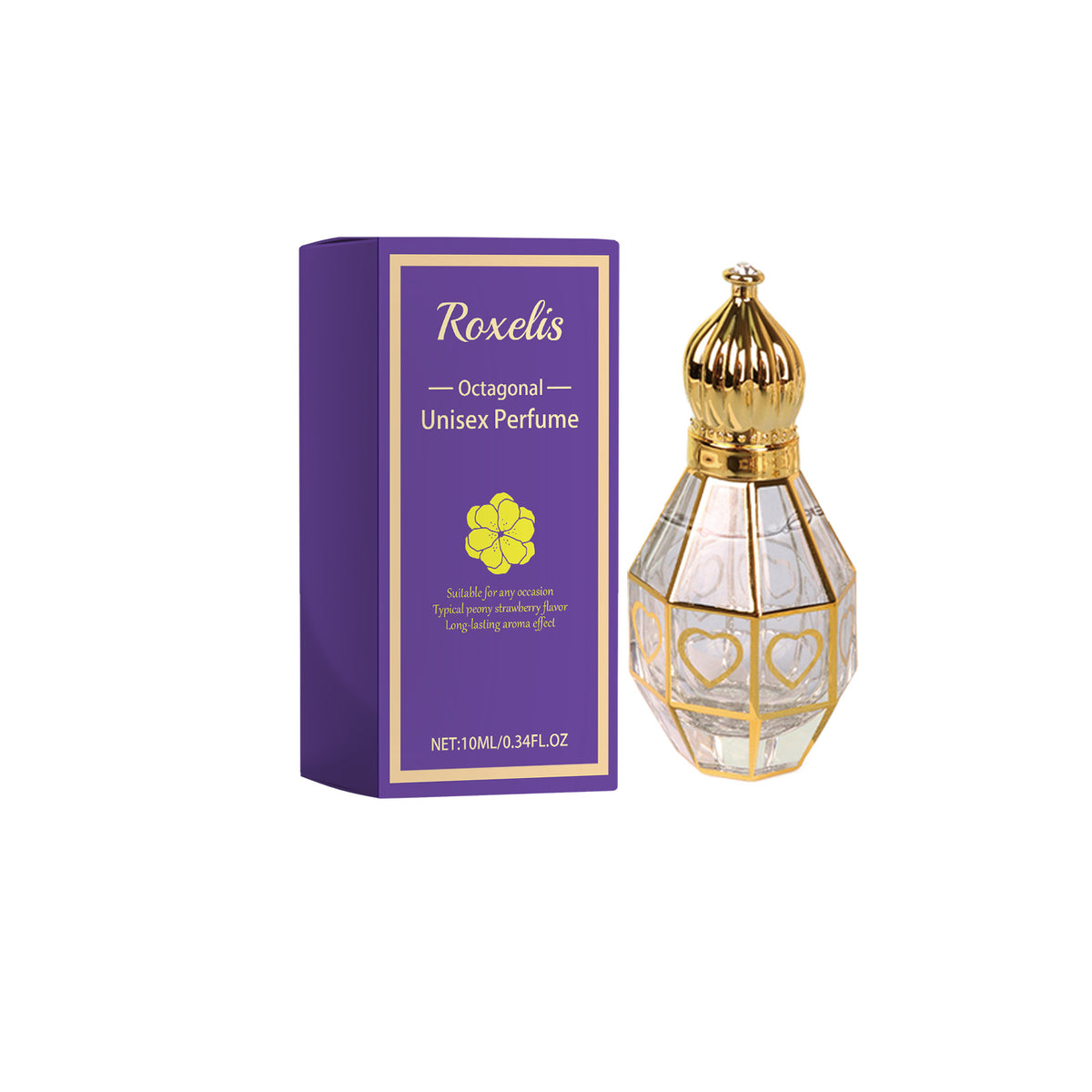 Octagonal Unisex Perfume, Fresh And Natural Niche Couple Dating Fragrance For Men And Women Lasting Fragrance